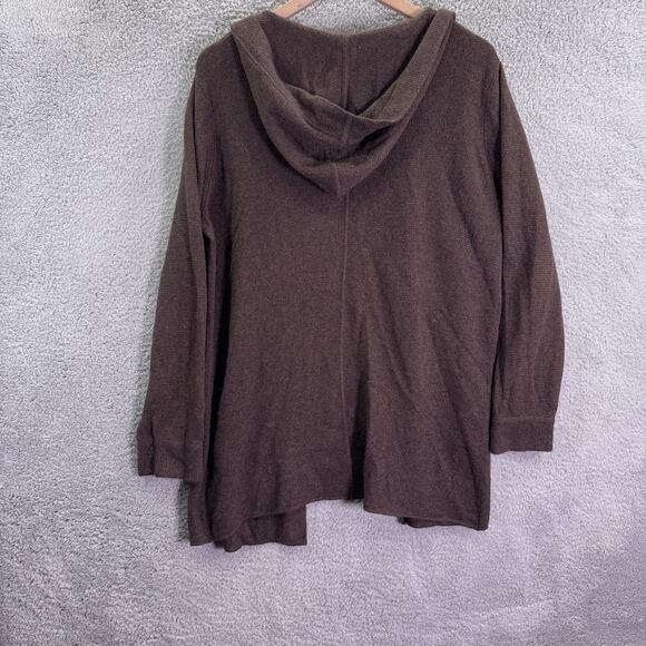 Philosophy by Dane Lewis 100% cashmere Long cardigan women’s XL heather brown - Picture 5 of 9